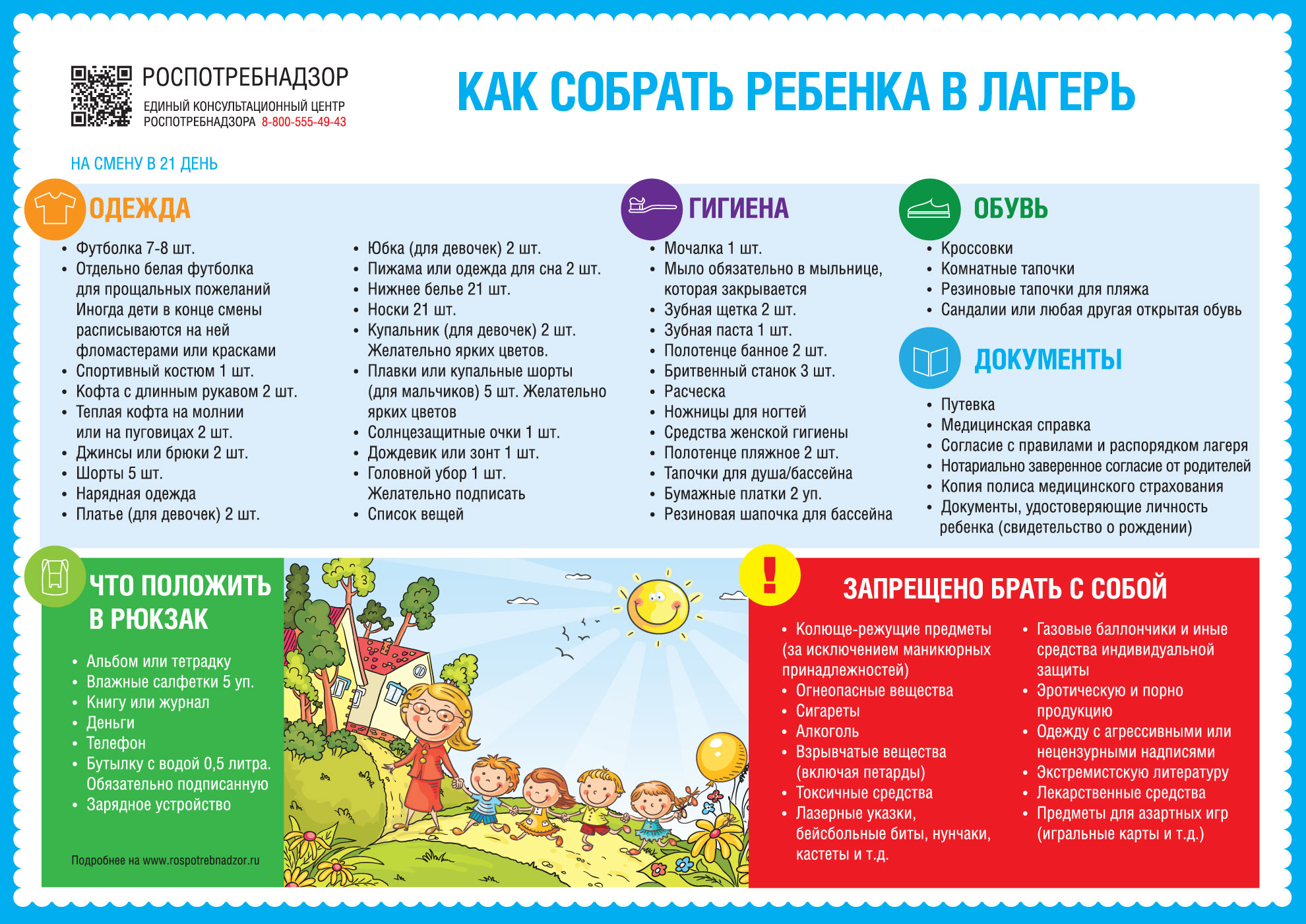«Как правильно собрать ребенка в лагерь».