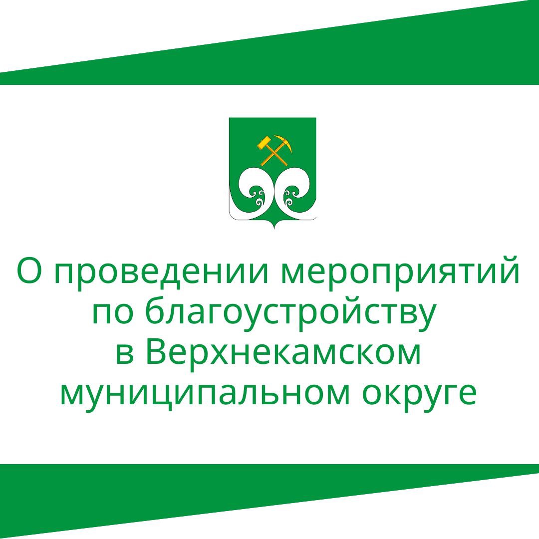 О проведении мероприятий по благоустройству в Верхнекамском муниципальном округе.